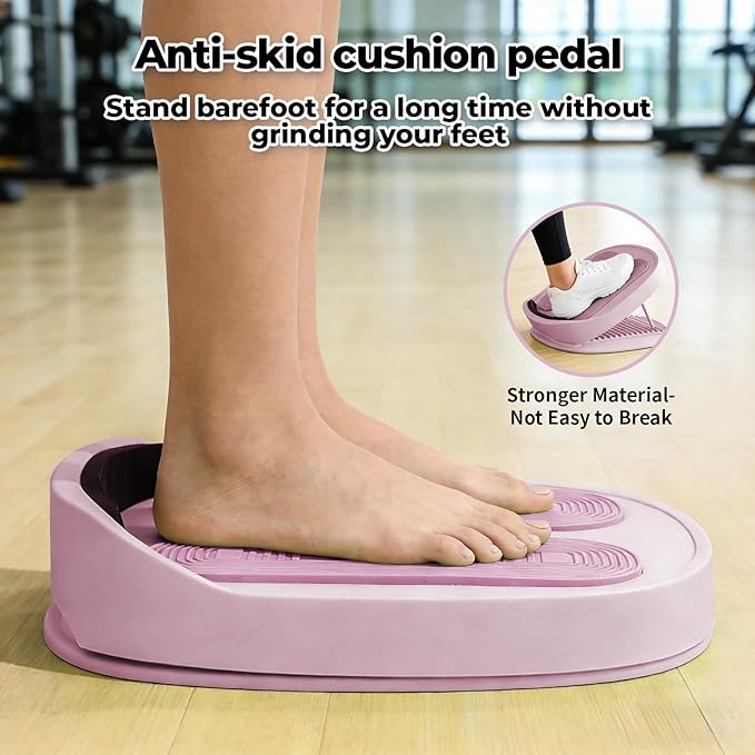 Calf Stretcher Slant Board, 15-Level Adjustable Slant Board for Plantar Fasciitis, Shin Splints & Achilles Tendonitis, Lightweight Ankle Stretch Board for Home Gym or Travel (Pink)