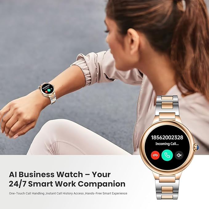 SOUYIE 2026 Luxury Smart Watch for Women, 1.19" AMOLED Display, DA GPT Smartwatch, Heart Rate, Sleep Monitor, 107 Sports Modes Fitness Tracker, Compatible with iOS & Android