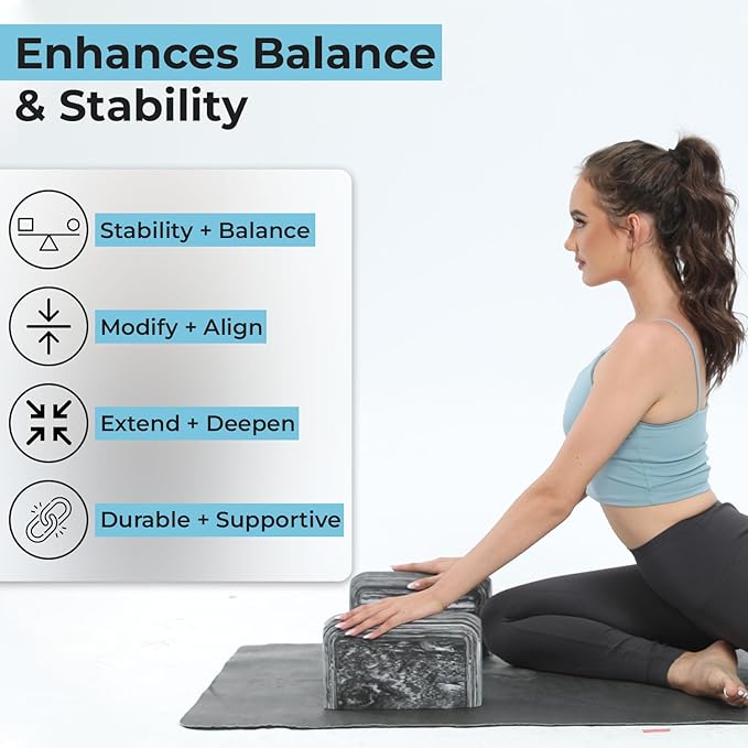 Yoga Block, 1 piece Lightweight, Arc Shape for Stable Grip, Ink Painting Design, Portable and Durable Yoga Brick for Enhanced Comfort and Support