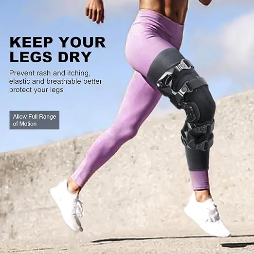 Knee Brace Undersleeve - Knee Undersleeves for Women & Men Leg Undersleeve for Knee Brace, Closed Patella,M (Pack of 1)