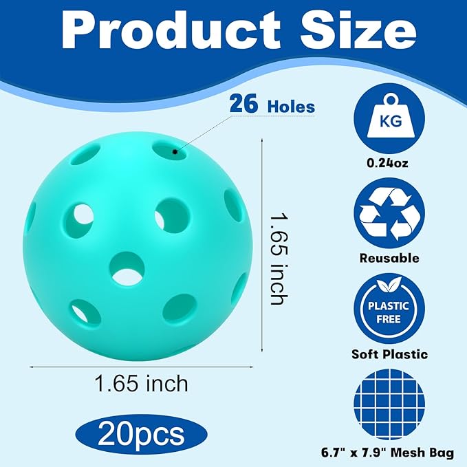 Coopay 20/40/80 Pack Mini Plastic Practice Baseballs, 1.65inch Small Soft Training Balls with Drawstring Bag for Baseball Hitting, Pitching & Batting Training, Indoor & Outdoor