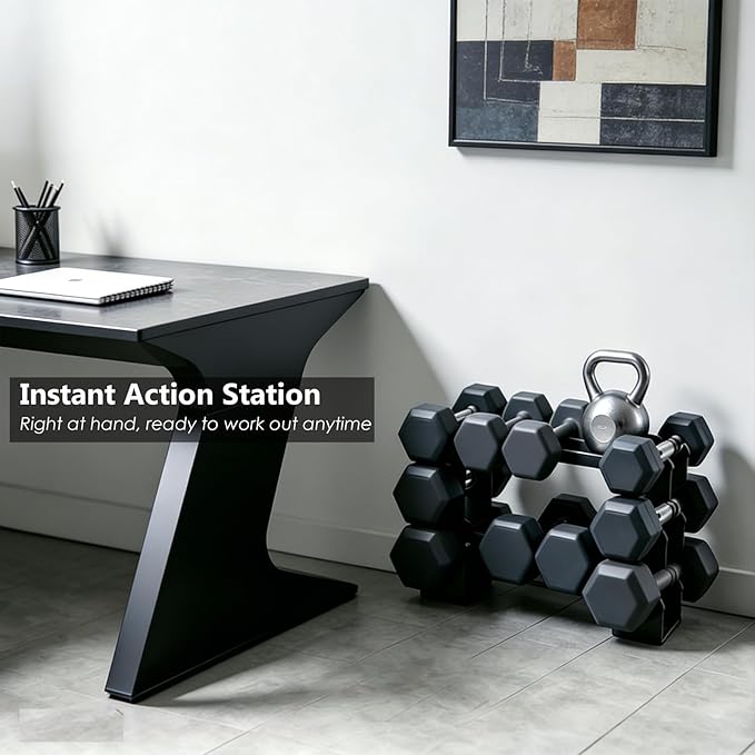 Small Dumbbell Rack Stand Only - Iron Weight Stand Holder Storage for Dumbbells Kettlebells- Weight Rack for Home Gym Corner