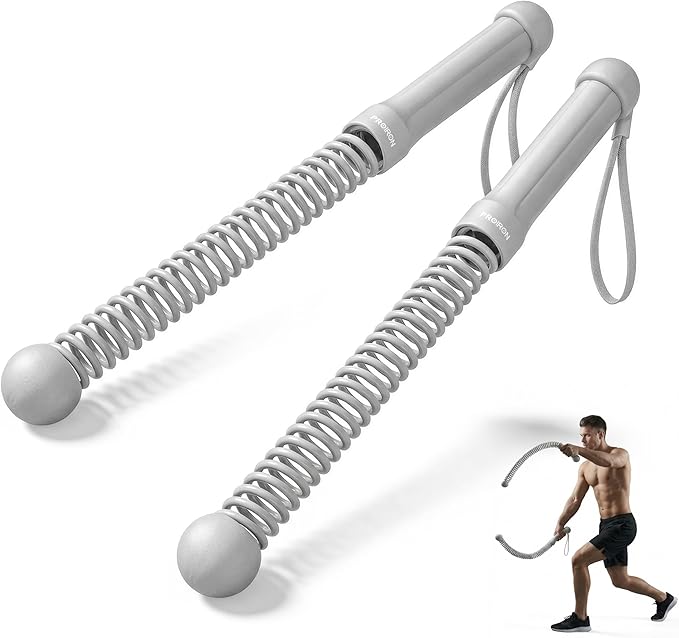 PROIRON Cordless Battle Rope Weighted Ropeless Battle Ropes for Home Gym Workout Exercise Rope for HIT Training Rope for Men & Women Grey