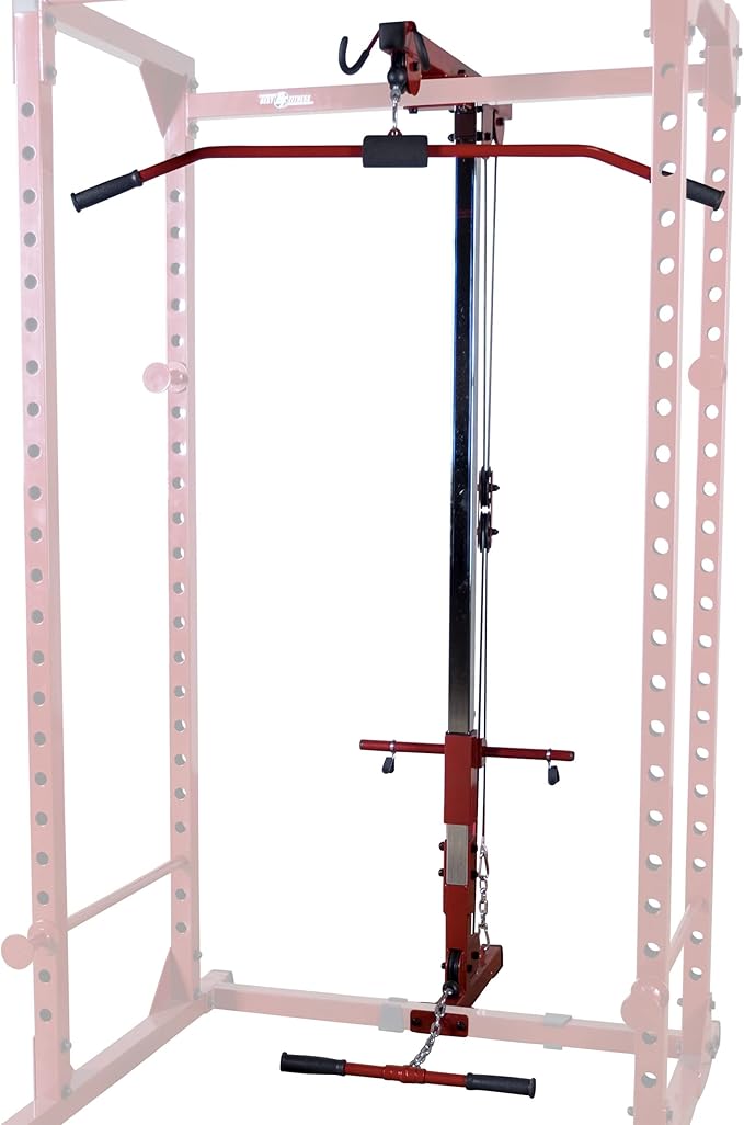 Body-Solid (BFLA100) Power Rack Lat Attachment - Transform Your Power Cage (BFPR100r) into a Home Gym with High and Low Pulley System for Lat Pulldowns, Rows, Biceps Curls, Shrugs