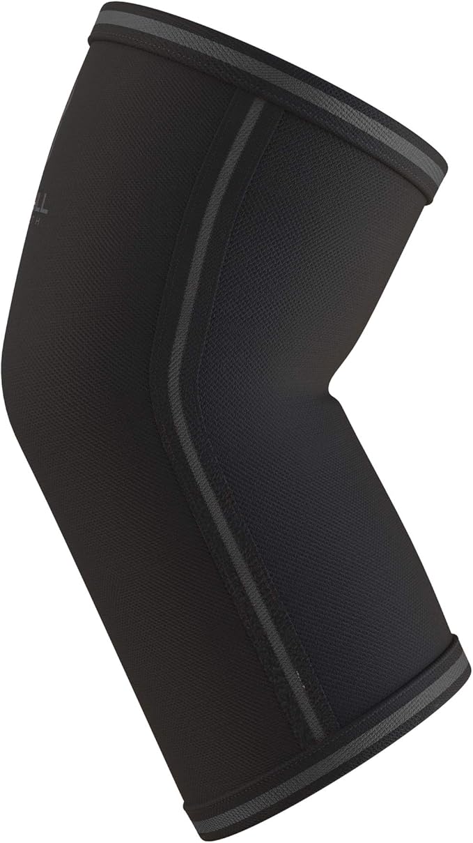 Elbow Sleeves 5mm (1 Pair) - High Performance Elbow Sleeve Support for Weightlifting, Weight Training & Powerlifting - Best Compression Straps - for Men and Women (X-Small, Black/Black)