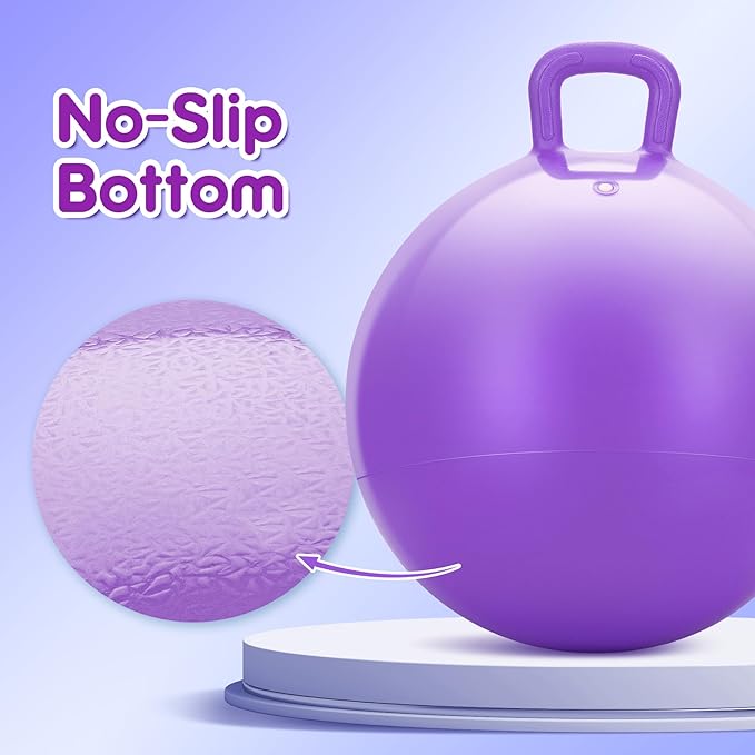 PlayZap Hopper Balls for Kids 3-8, 18 Inches Bouncy Ball with Handle, 18" Inflatable Bouncing Hopper, 45cm Jumping Toys, Garden Hopping Toys Girls Boys Gifts