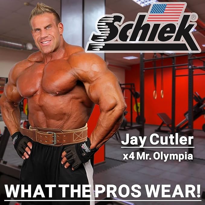 Schiek Sports 2004 Leather 4 3/4" Weight Lifting Belt - Comfortable Weightlifting Belt