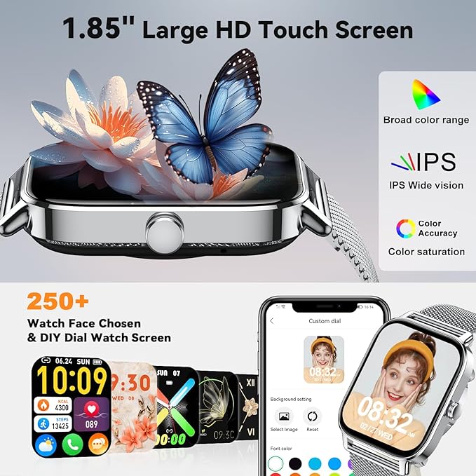 Smart Watch for Men Women Fitness Tracker: Make Answer Call Digital Mens Watches Waterproof Running Pedometer Smartwatch for Android Phone iPhone Samsung Compatible Sleep SpO2 Heart Rate Monitor Step
