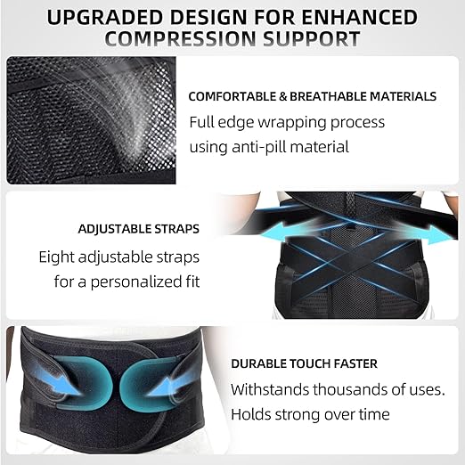 Upgraded Posture Corrector for Women & Men, Back Brace for Upper/Lower Back Pain, Herniated Disc, Sciatica,Adjustable Support & Bionic Panel 2XL (42"-46")