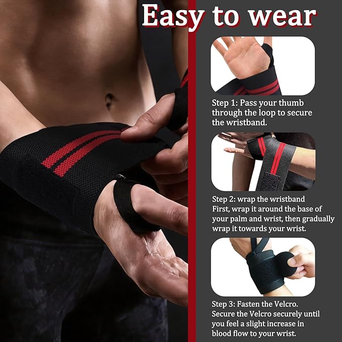 Wrist Straps For Weightlifting,20 inches Wrist Straps Lifting For Men And Women,Weight Lifting Wrist Wraps With Thumb Loop,Lifting Wrist Straps,Wrist Brace For Working Out Gym Accessories For Men