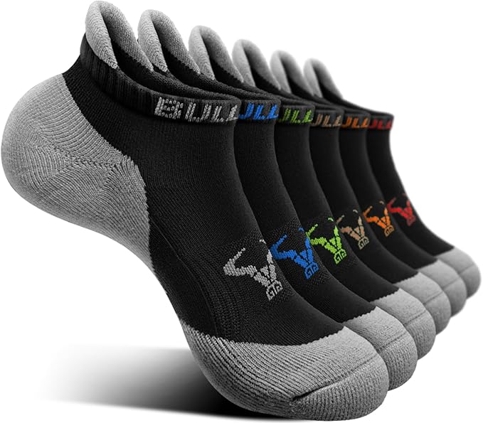 BULLIANT Men Running Socks,Active Ankle Socks No Show For Men With Cushioned Footbed Arch Support Breathable Wicking