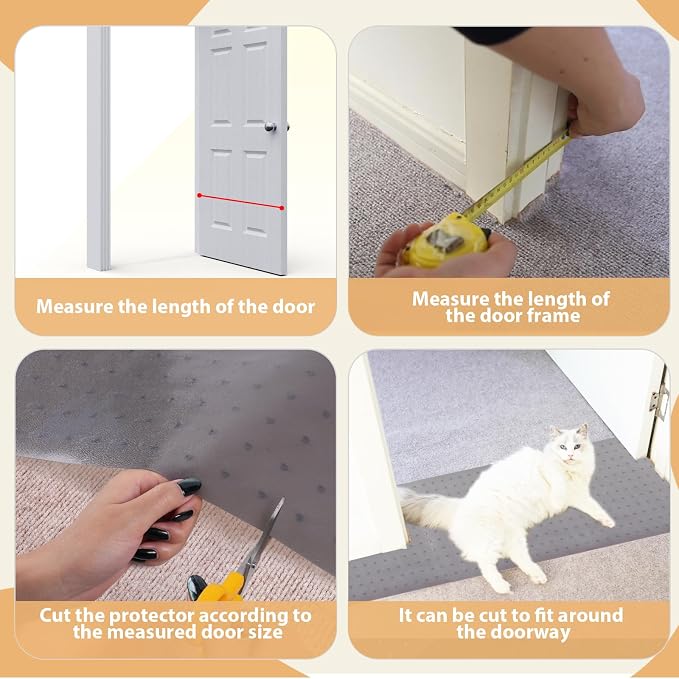 Carpet Protector for Pets Cat Carpet Protector for Doorway, Anti Scratch Under