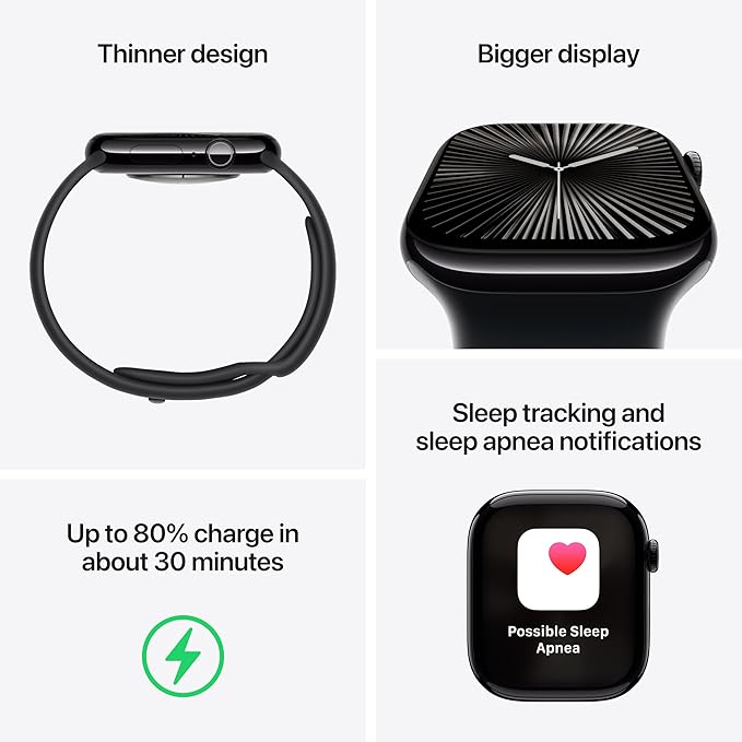 Apple Watch Series 10 [GPS + Cellular 46mm case] Smartwatch with Natural Titanium Case with Natural Milanese Loop - M/L. Fitness Tracker, ECG App, Always-On Retina Display, Carbon Neutral