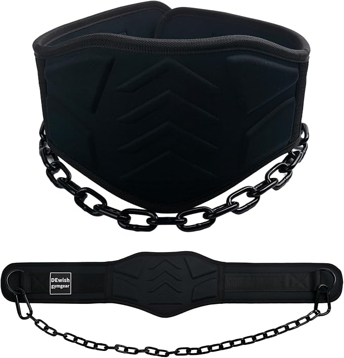 35" Heavy Duty Dip Belt with 36 IN Steel Chain for Added Weight Training, Chin Ups, Pull Ups, Tricep Dips And More