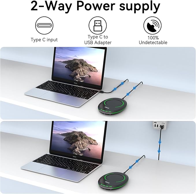 Ultra Slim Undetectable Mouse Mover, Mouse Jiggler with Adjustable Interval Timer & Breathing Light, Simulates Realistic Mouse Movement for Keeping Computer Laptop Active Office Home Remote Work