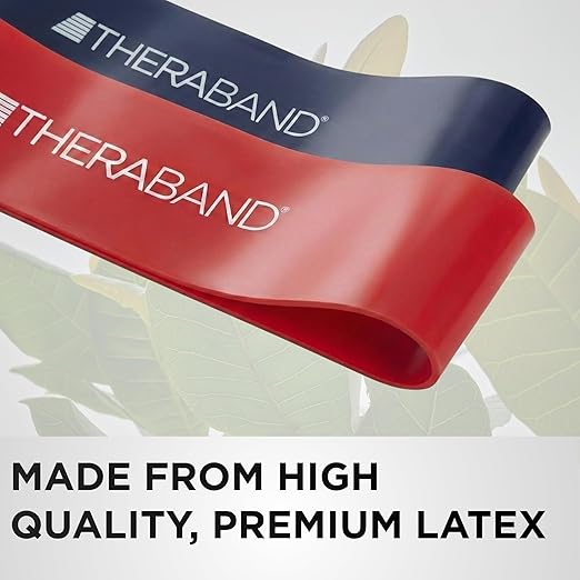 THERABAND Resistance Band Loop Set, 18" Workout Bands for Strength Training, Stretching & Physical Therapy, Set of 4 Color-Coded Exercise Bands with Varying Resistance Levels, Portable & Durable