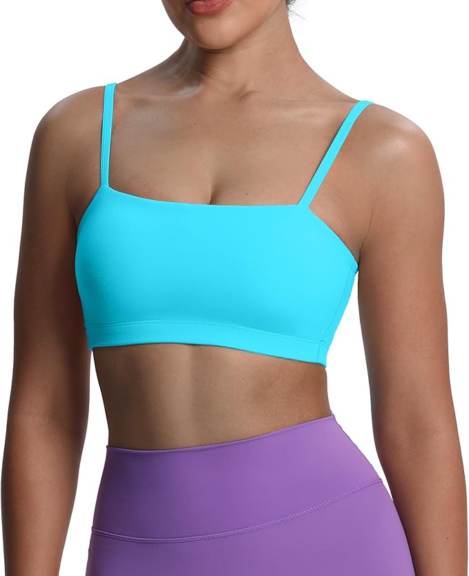 Aoxjox Women's Workout Bandeau Bras Training Fitness Running Yoga Crop Tank