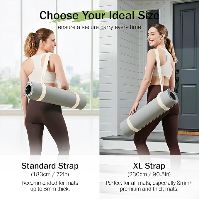 Slim Panda 2-Pack Yoga Mat Straps, Adjustable Yoga Mat Straps, Yoga Mat Storage Straps (Yoga mat not included)
