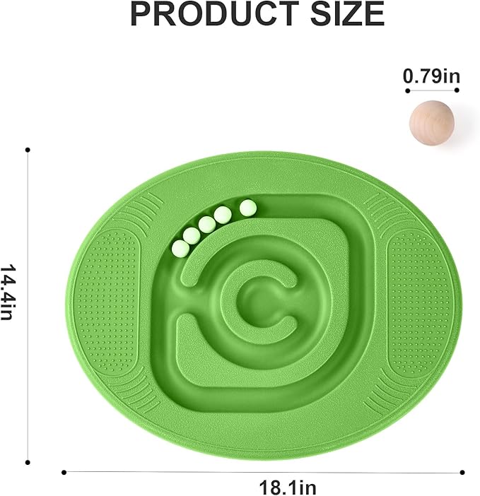 Kids Maze Balance Board - Wobble Trainer for Ski Surf Snowboard, Non-Slip Sensory Rocker Ages 3-12, Core Therapy & Skate Prep