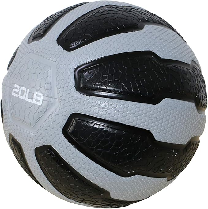 GYMENIST Rubber Medicine Ball with Textured Grip, Available in 9 Sizes, 2-20 LB, Weighted Fitness Balls,Improves Balance and Flexibility - Great for Gym, Exercise, Workouts
