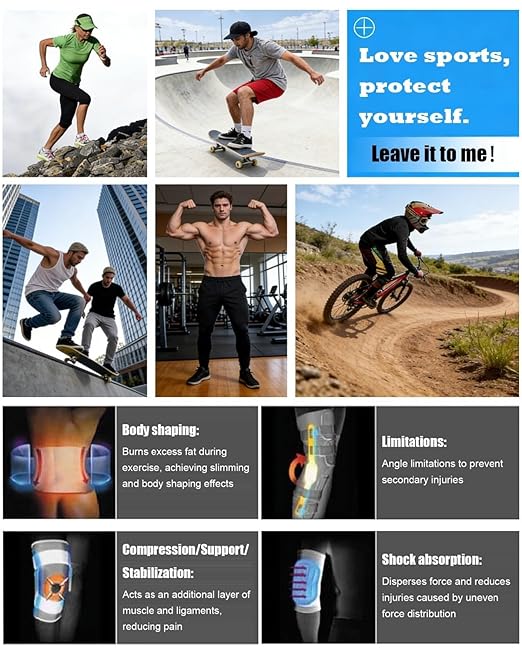 Bamboo Knee Sleeves 2-Pack Knee Compression Sleeve Women Men Elastic Warm Slip-on Recovery Knee Brace for Arthritis Knee Pain (Large)