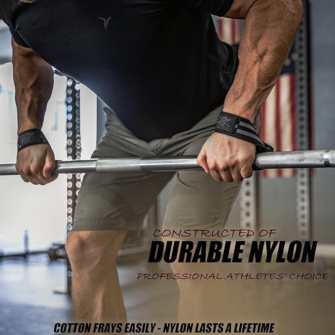 Iron Infidel Weight Lifting Straps - Wrist Straps for Weight Lifting, Deadlifting, Exercise, Crossfit, Strength Training, Olympic Lifts - Gym Straps for Grip Strength on Bar