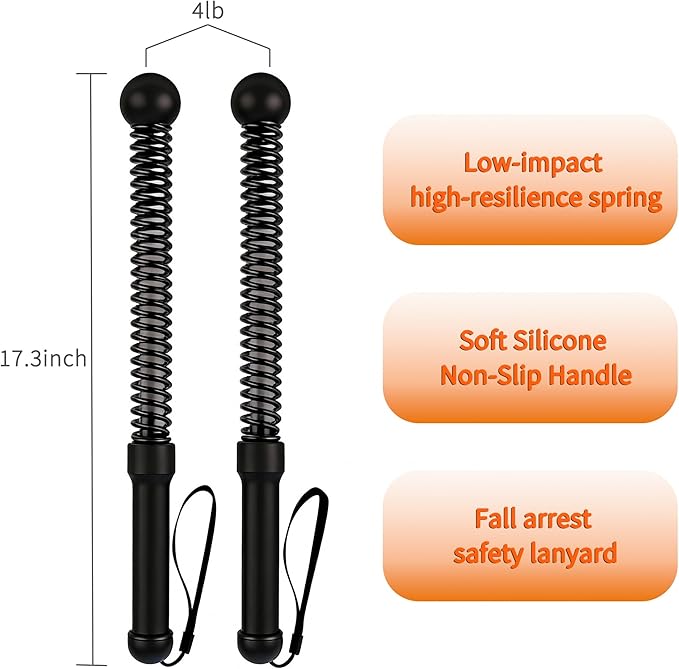 Cordless Battle Rope, Weighted Ropeless Battle Ropes for Home Gym. Battle Ropes Suitable for Strength Training, HIIT, and Joint-Friendly Cardio Exercises, Fitness Levels.（Black）