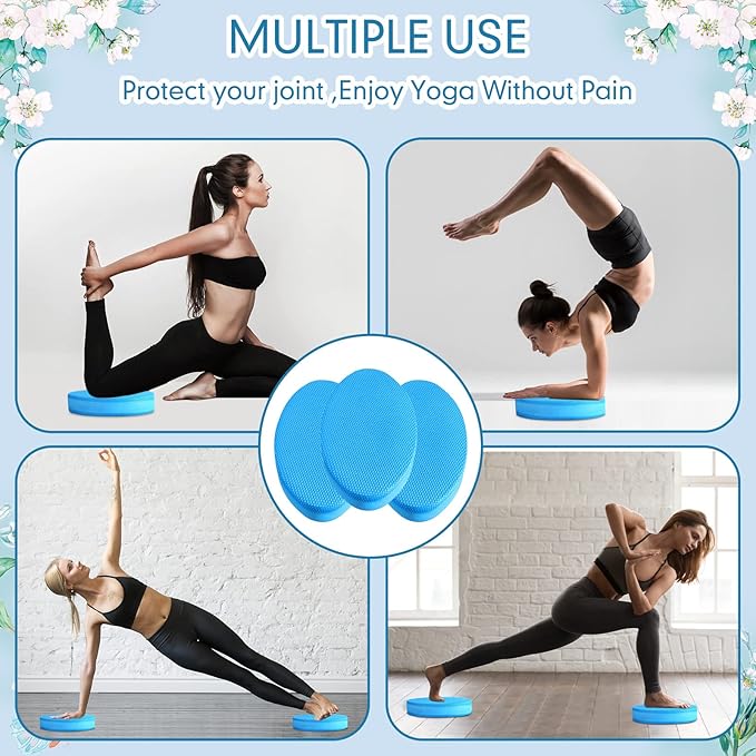 Hanaive 3 Pcs Foam Pad Balance Mat Pad Soft Yoga Stability Trainer mat for Physical Therapy Rehabilitation Core Strength Training Device for Women Men
