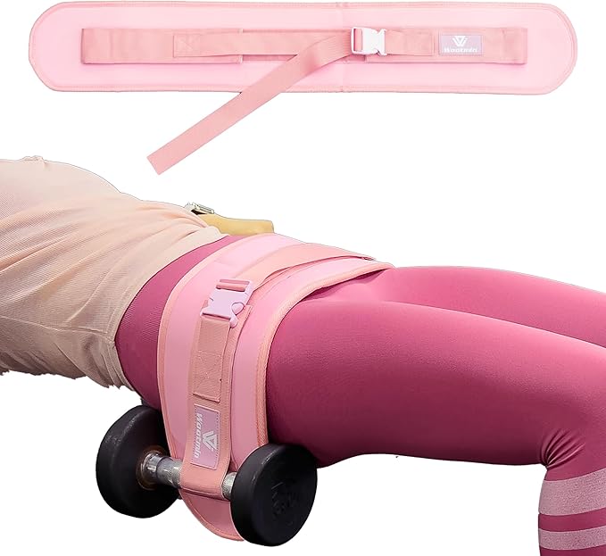 Hip Thrust Belt, Fully Upgraded Hip Thrust Belt for Dumbbells, More Comfortable Hip Thrust Belt, Home Gym Hip Thrust Belt with Wider and Longer Anti-Slip Pads.