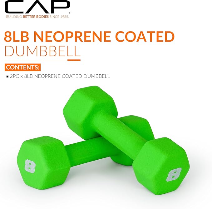 CAP Barbell Neoprene Dumbbell Weights Pairs & Sets | Multiple Colors