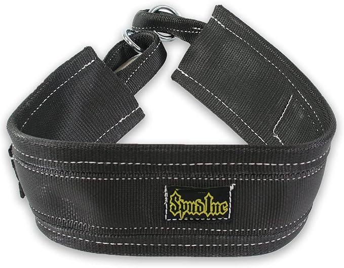 Spud Black Belt Squat Large Belt for Weight Lifting Strength Training and Power Lifting by Spud, Inc.