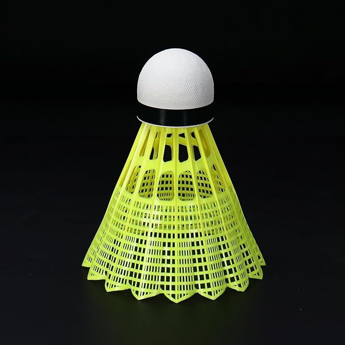 kunli Badminton Birdies 12 PCS, Nylon Badminton Shuttlecocks with Stability Durability for Baseball Batting Practice Training, Medium Or High Speed Birdie Balls