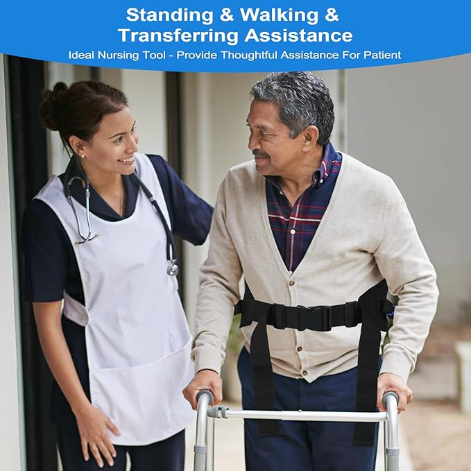 Gait Belts for Seniors, Gate Belts Medical for Elderly, Gait Belt with Handles, Transfer Belt for Elderly and Disabled, Lift Belt for Elderly Adults, Safety Medical Belt for Physical Therapy Handicap