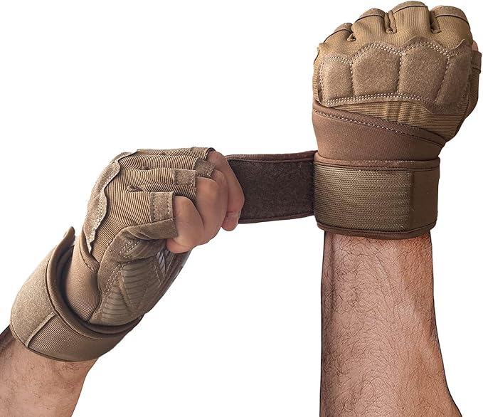 Mens Workout Gloves for Weight Lifting - Exercise Gloves for Men Women With Wrist Wrap Support, Palm Protection and Grips - Sport Daily Use
