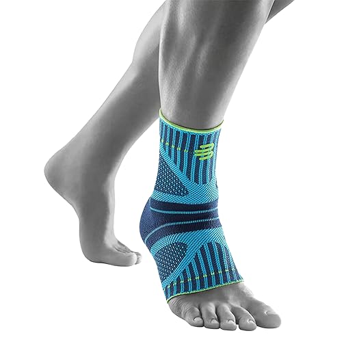 Bauerfeind Sports Ankle Support Dynamic - Ankle Compression Sleeve for Freedom of Movement - 3D AirKnit Fabric for Breathability - Premium Quality & Washable (S, Rivera)