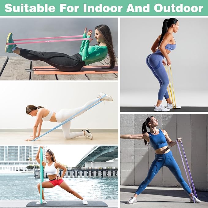 WIKDAY Resistance Bands for Working Out, Exercise Bands, Workout Bands, Pull Up Assistance Bands for Body Stretching Training Physical Therapy Muscle Training for Men & Women