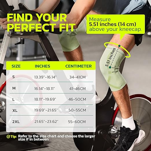 aoFIT Compression Knee Brace for Women & Men, 2 Pack AOCELL Knee Sleeve Support for Knee Joint Pain Relief, ACL, Meniscus Tear, Arthritis - Breathable for Workout, Running, Gym, Sports, Fitness XXL