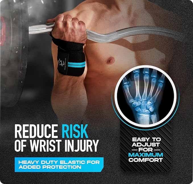 Special Essentials Wrist Straps for Weightlifting and Weightlifting Wrist Wraps for Men & Women (2 Pair Bundle) Premium Padded Neoprene - Gym Lifting Straps