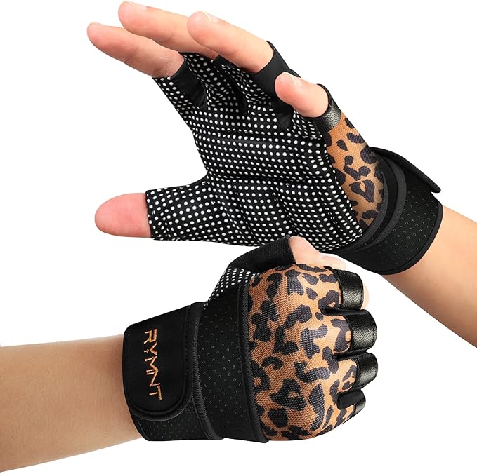 Workout Gloves with Wrist Wrap Support, Weight Lifting Gloves with Full Palm Protection & Extra Grip for Men Women Gym Exercise, Fitness, Weightlifting, Pull ups