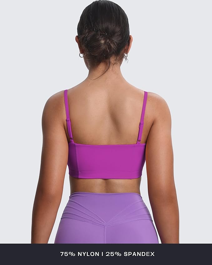 Aoxjox Women's Workout Bandeau Bras Training Fitness Running Yoga Crop Tank
