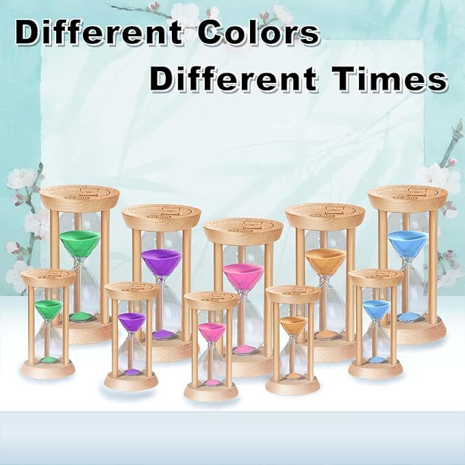2 Minute Bamboo Sand Timer,2 Min Hourglass, Small Wooden Sand Clock, Reloj De Arena, Hour Glass Sandglass for Home, Office, Decorative, Game, Classroom