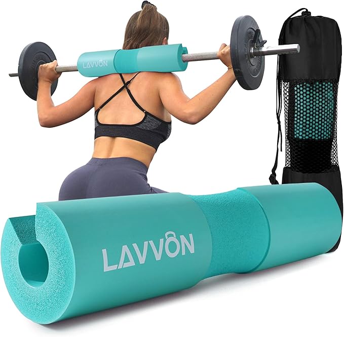 Squat Pad - Foam Barbell Pad for Squats Cushion, Lunges & Bar Padding for Hip Thrusts - Standard Weight Bar Pad - Provides Cushion to Neck and Shoulders While Training