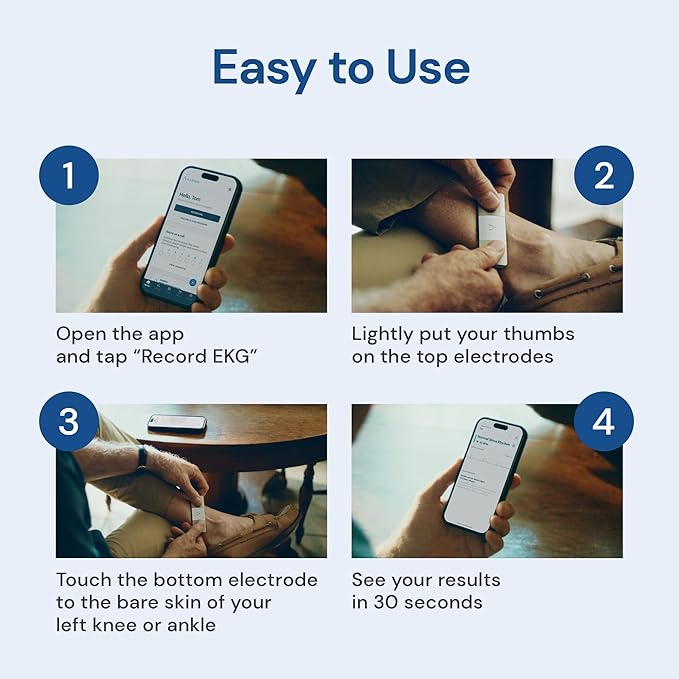 KardiaMobile 6L Max EKG Monitor, Includes One-Year KardiaCare Subscription, FDA-Cleared Heart Monitor, Medical-Grade Results in 30 Seconds, Unlimited Recordings, Works with Smartphones and Tablets