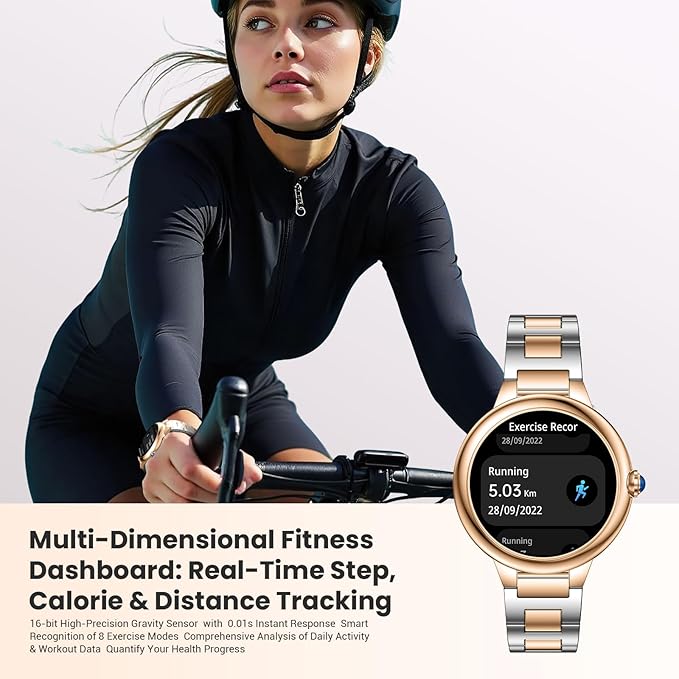 SOUYIE 2026 Luxury Smart Watch for Women, 1.19" AMOLED Display, DA GPT Smartwatch, Heart Rate, Sleep Monitor, 107 Sports Modes Fitness Tracker, Compatible with iOS & Android
