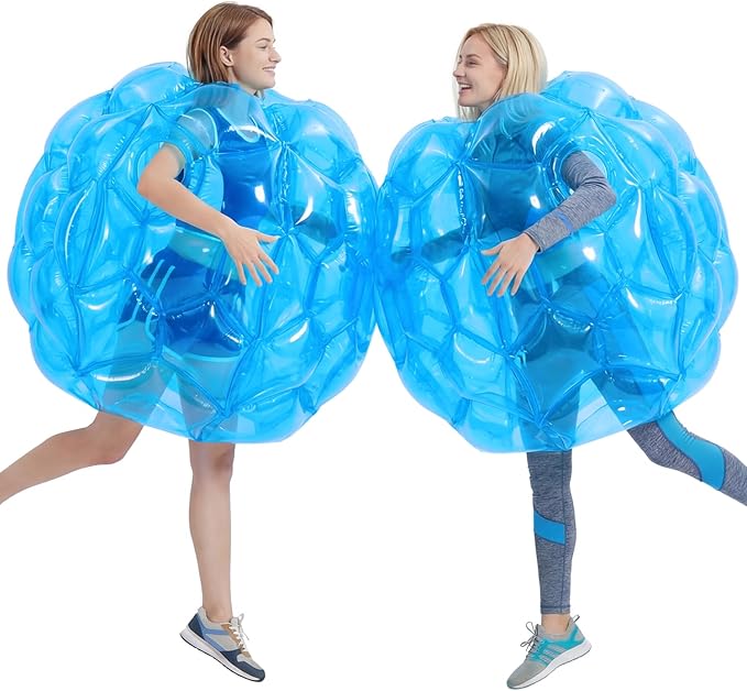 Theefun Bumper Balls 2 Pack 36-inch PVC Inflatable Sumo Ball Durable Body Bubble Soccer Giant Human Hamster Knocker Body Zorb Ball for Kids and Adults Dark Blue