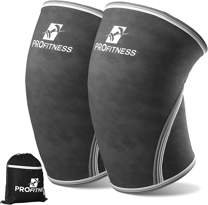 ProFitness Knee Sleeves Weightlifting Men & Women - 7mm Thick Premium Neoprene Weight Lifting Knee Sleeve for Women & Men Ideal for Squats, Powerlifting & Deadlift | Squat Knee Sleeves for Men & Women