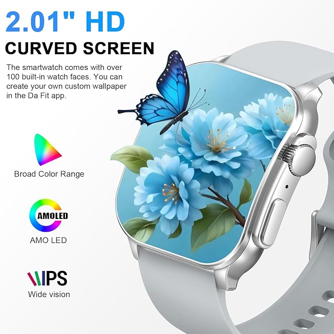 Poounur Smart Watch for Women Men with Bluetooth Call, Built in Smartwatch, Fitness Watch with Sleep Heart Rate Monitor, 110+ Sport Modes, IP68 Waterproof Watch Compatible