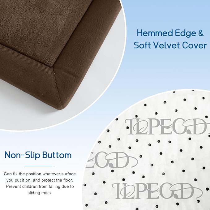 Baby Play Mat for Floor Nursery Rug Muscle Mat Area Rug Playroom Rug 71"x79" Playpen Mat Memory Foam 1.3" Thick Crawling Mat for Babies,Toddlers, Infants, Kids,Chestnut