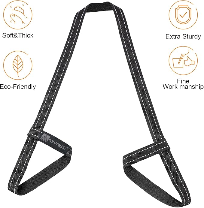 A AZURELIFE [MAT NOT Included] Yoga Mat Sling, Yoga Mat Straps for Carrying, Easy-Cinch Yoga Mat Holder Strap