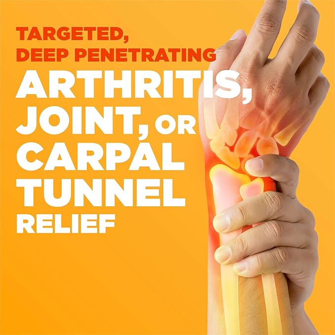 ThermaCare Arthritis Heat Wraps - Targeted Joint Pain Relief for Hands, Wrists, & Knees - 8-Hour Therapeutic Heat Therapy - Flexible, Discreet, & Portable - Drug-Free (6-Count)